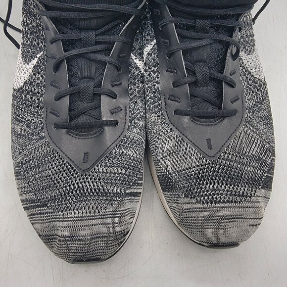 Nike Air Max Flyknit Racer Mens 15 Running Shoes Black White Oreo DJ6106-001